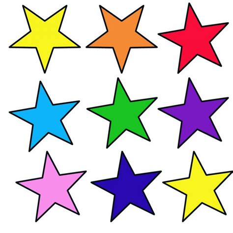 molde de estrela para imprimir|estrelas coloridas para imprimir.